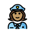 woman police officer, medium skin tone